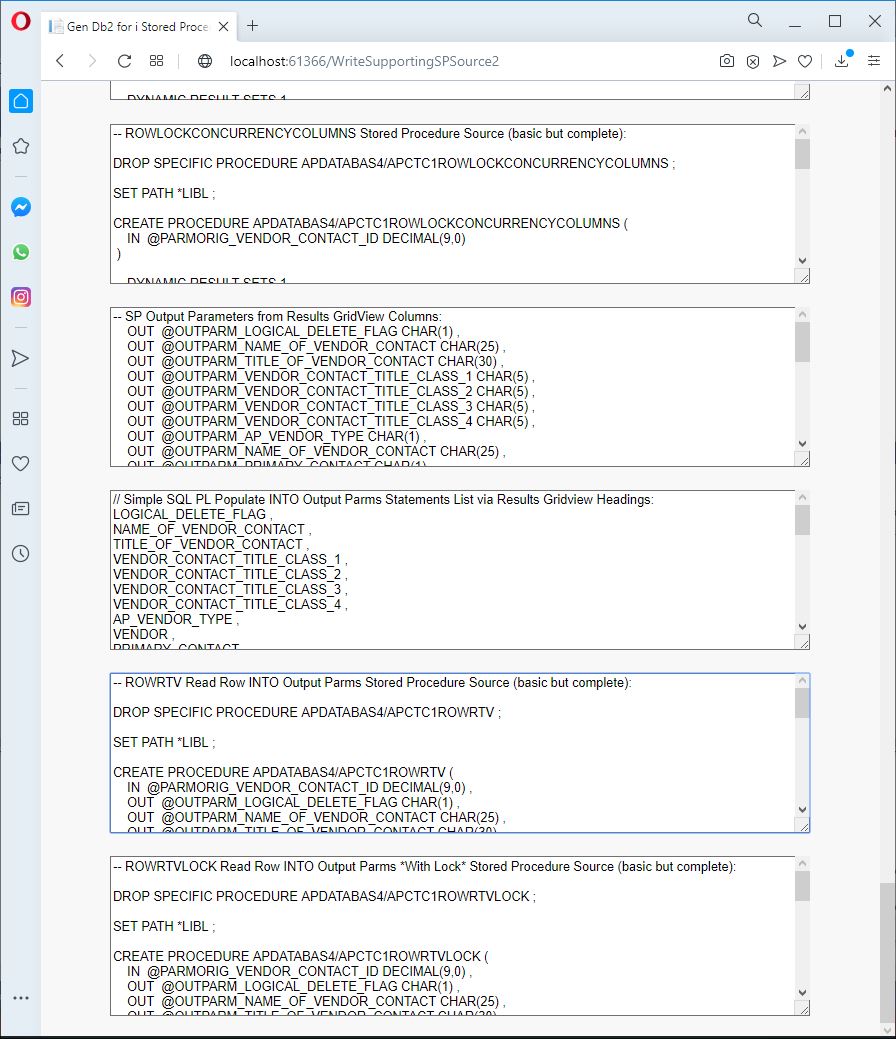 Gen Db2 for i Stored Procedures and OO Wrapper Source Example 1.5 picture from Get Running - Tegratecs Code Package